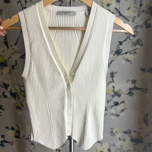 All Saints Cream V-Neck Sweater